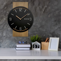 Geometrické nástenné drevené hodiny 40cm, z240-1matd-dx